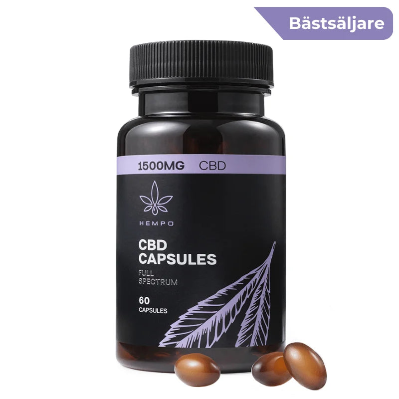 Bästa fullspektrum CBD kapslarna Hempo 1500 mg i Sverige